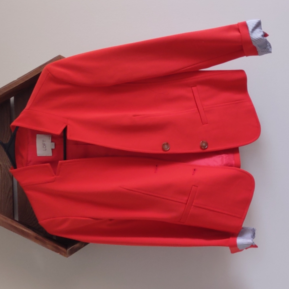 LOFT brand coral orange blazer (2P)